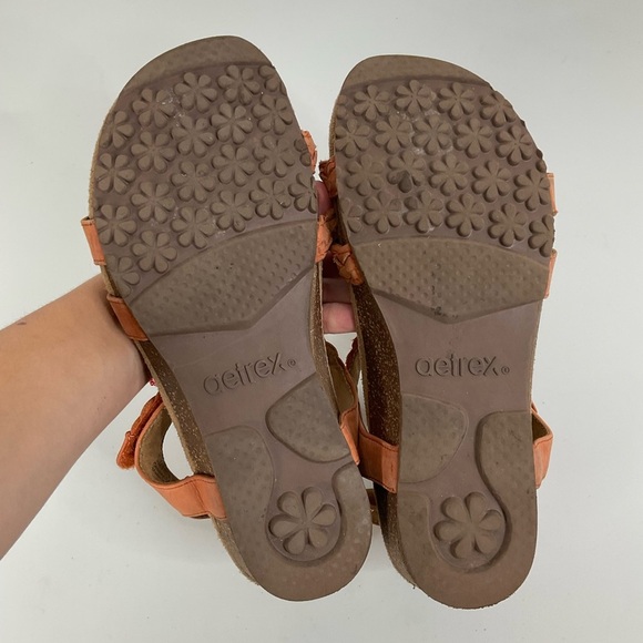 Aetrex Reese Braided Leather Strappy Sandals Size 9 - Picture 6 of 8